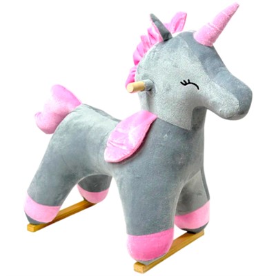 Качалка Единорог "Спящий" серый 98060101 - фото 69790249