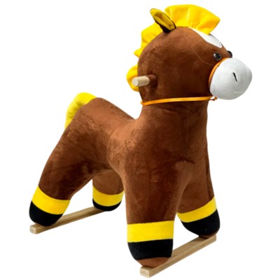 Качалка Лошадка "Кавказ", музыкальная коричневый 98070205 - фото 69790250