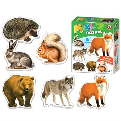 Пазлы MAXI Лесные животные 02544 - фото 69790283