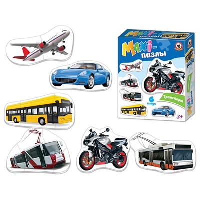 Пазлы MAXI Транспорт в коробке 02546 - фото 69790287