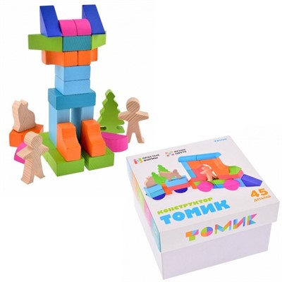 Деревянный Конструктор "Томик" 45 деталей 1-33 - фото 69790379