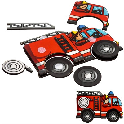 Деревянный конструктор на липучках Пожарная машина  ОА-00000159 /Арбо/ - фото 69790423