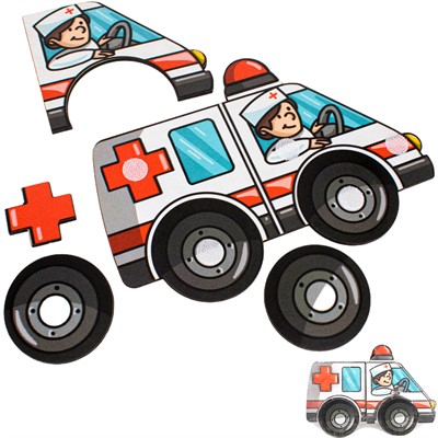Деревянный конструктор на липучках Скорая помощь  ОА-00000160 /Арбо/ - фото 69790429