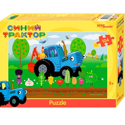 Пазл 104 Синий трактор 82267 Степ - фото 69791475