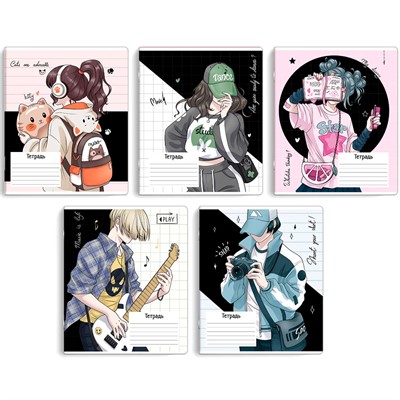 Тетрадь 18 л. клетка Аниме-подростки 68530 - фото 69795821