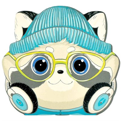 Блокнот 30 л. Модный енот 67598 - фото 69796397