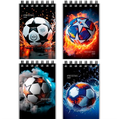 Блокнот 40 л. А7 Разные футбольные мячи - 14 Б40-9324 ассорти - фото 69797843