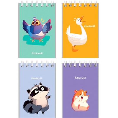 Блокнот 40 л. А7 Забавные животные - 8 Б40-9334 ассорти - фото 69797888
