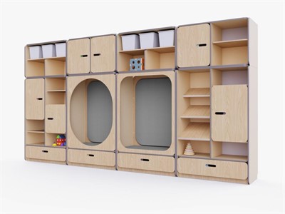 Детская стенка с местом для хранения и зонами отдыха из коллекции «НЕГА» - фото 69800461