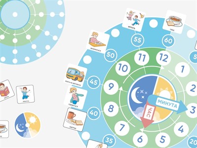 Карточки ПЭКС: визуальное расписание «По часам» - фото 69801294