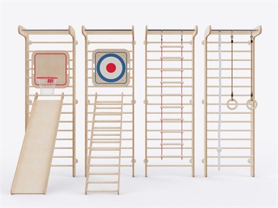 Спортивный настенный комплекс «Юный атлет» (с турником) - фото 69802113