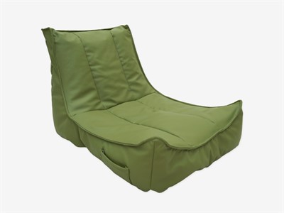 Детский пуф-лежак из зеленой экокожи - фото 69802147