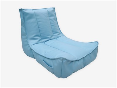 Детский пуф-лежак из голубой экокожи - фото 69802155