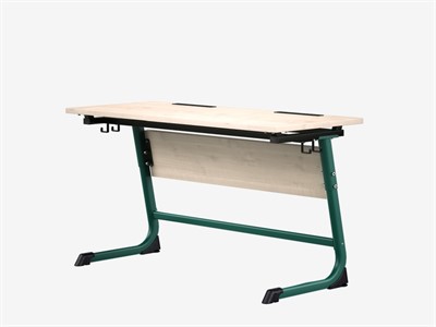 Ученический стол двухместный регулируемый с наклоном столешницы - фото 69802769