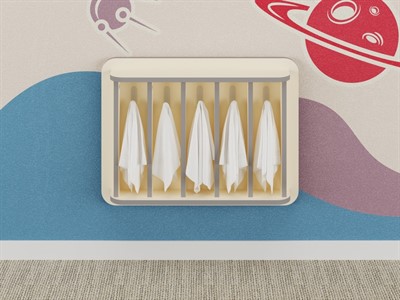 Детская вешалка для полотенец из коллекции мебели «НЕГА ЛАЙТ» - фото 69803698