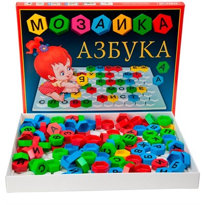 Мозаика d 30мм Азбука 110 дет 01003 Стеллар /12/ - фото 69812661