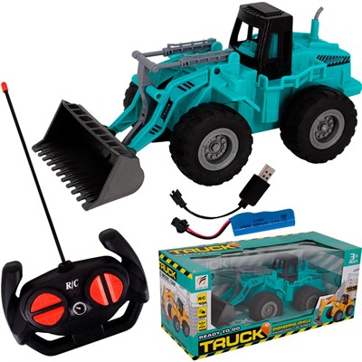 Спецтехника на радиоуправлении QF212-2A Трактор с ковшом в кор. - фото 69814613