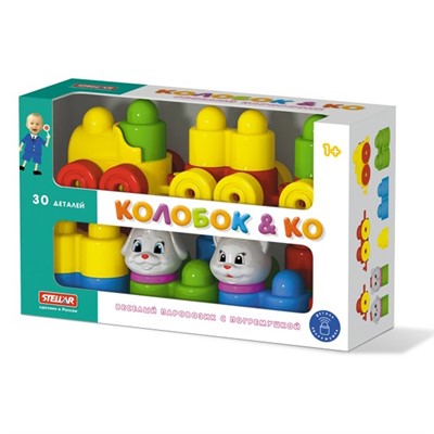 Конструктор Колобок и компания 30 дет.с паровозиком 03024 /4/ - фото 69816299