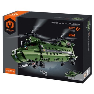 Конструктор 6809/FCJ0659771 Военный вертолет 393 дет. в коробке - фото 69818586