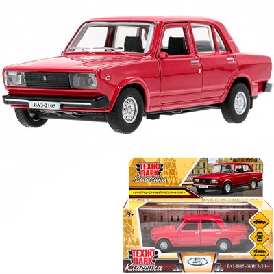 Модель 2105-12-KN LADA ВАЗ-2105 1997 12 cm, двери, багаж, инерц. Технопарк в коробке - фото 69820153