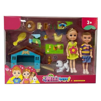 Кукла малышка 55867 с курочками в кор. - фото 69822176