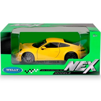 Модель 1:24 Porsche 911 Carrera S4, желтый 24099W - фото 69822251