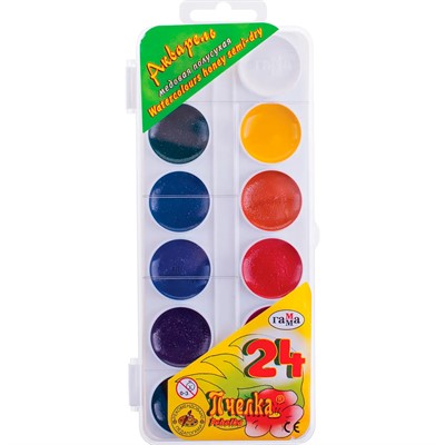 Акварель 24 цв. Пчелка б/к 212035 /ГАММА/ - фото 69824337