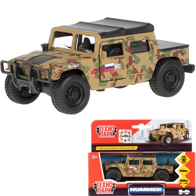 Модель SB-18-09-H1-M(GY)-WB Hummer H1 пикап военный Технопарк  в коробке - фото 69826210