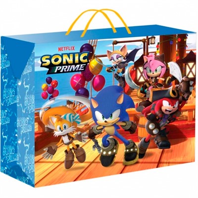 Пакет-коробка Чудо праздник Sonic Соник  m, 23*20*13 см PBM-117648-SN - фото 69827763