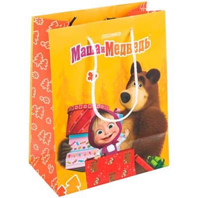 Пакет Чудо праздник матовый m 18*23*10 см Маша и Медведь PM-123139-MB - фото 69828497