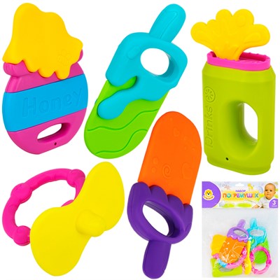 Набор погремушек Levatoys MK8430A-3 в пак. - фото 69829242