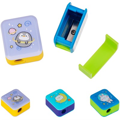 Точилка пластик  MESHU "Bubble friends", 1 отверстие, ассорти 355275 - фото 69829368