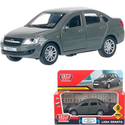 Модель GRANTA-12-GR LADA granta 11,5 см, двери, инерц, серый Технопарк в кор. - фото 69829379