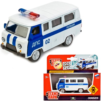 Модель 600-09021XHR УАЗ 39625 Полиция ДПС 6402В Технопарк  в коробке - фото 69829969