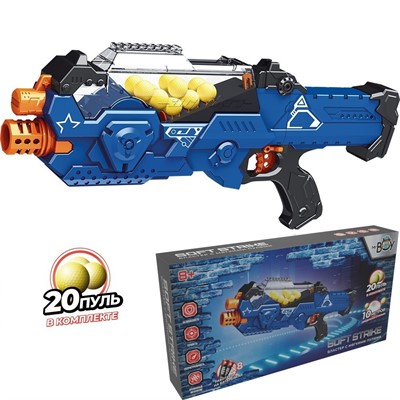 Пистолет Mr Boy MK7109 SOFT STRIKE на батарейках с шариками в кор. - фото 69833672