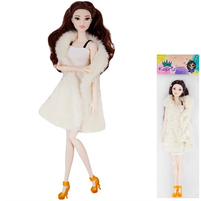 Кукла Miss Kapriz YS999-MZ3 в шубе в пак. - фото 69836597