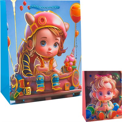 Пакет 18х23х10см подарочный Дети 141V-909 - фото 69837635