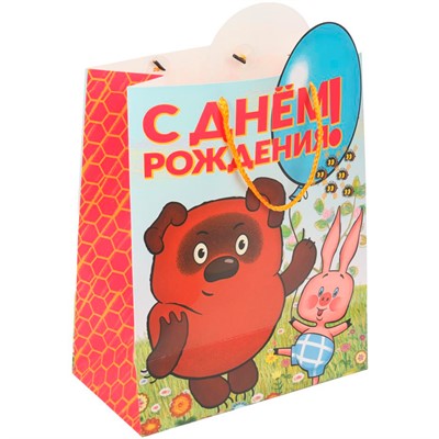 Пакет Чудо праздник креативный l Винни Пух с вырубкой PL-130063-VP - фото 69839215