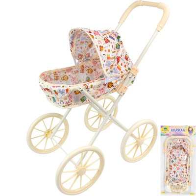 Коляска д/куклы Miss Kapriz MKD15C большие колеса в пак. - фото 69841762