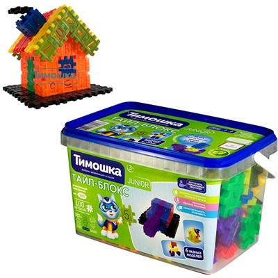 Конструктор Тайл - Блокс mini 100 деталей ТМ "ТИМОШКА" - фото 69842002