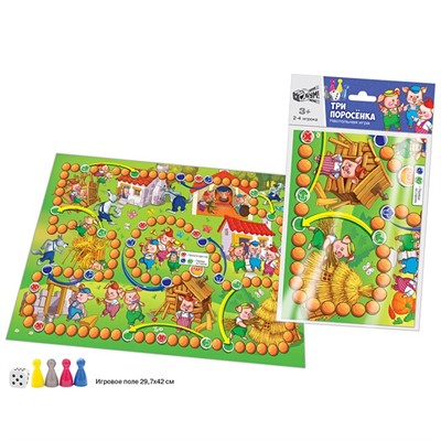 Игра Бродилка Три поросенка А3 07111 - фото 69842931