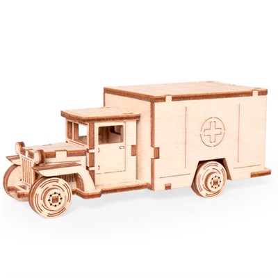 Деревянный Конструктор 3D Грузовичок ЛТ-М ЛТ-3 - фото 69843952