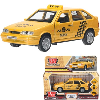 Модель 2114-12TAX-YE LADA -2114 "SAMARA" ТАКСИ Технопарк  в коробке - фото 69844433