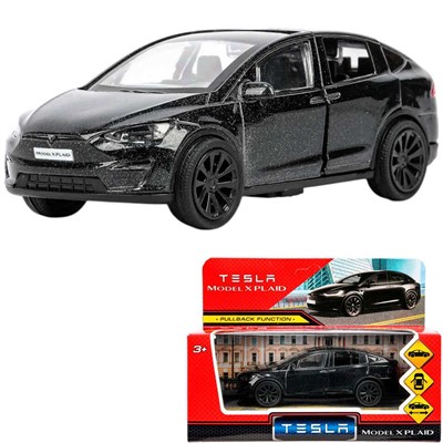 Модель MODELX-12-BK tesla model x plaid 12 см, двери, черн Технопарк в кор. - фото 69845466