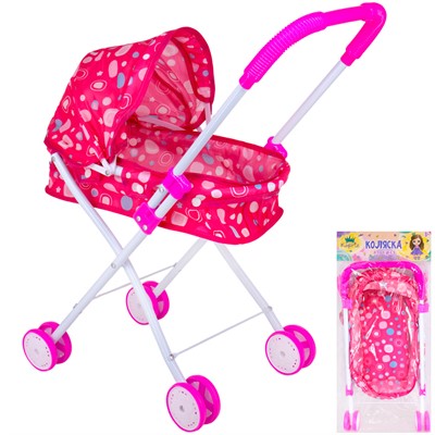 Коляска д/куклы Miss Kapriz MK336-4B в пак. - фото 69849344