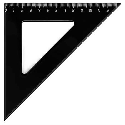 Треугольник 12 см. непрозрачный черный Л-4483 - фото 69850424