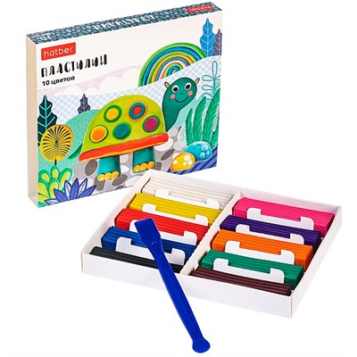Пластилин 10цв 200 гр. со стеком -COLORA- PL_071784 Hatber - фото 69850810