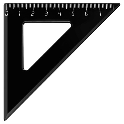 Треугольник 7 см. непрозрачный черный Л-4482 - фото 69851603