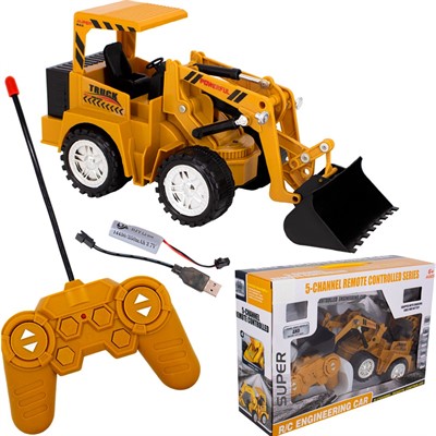 Спецтехника на радиоуправлении 66-30 Трактор с ковшом в коробке - фото 69857118