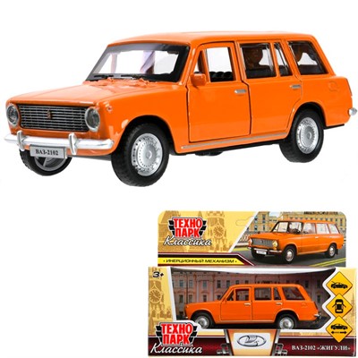 Модель 2102-12-OG ваз-2102 12 см, двери, багаж, инер,оранжевый Технопарк - фото 69858126